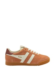 Gola Orange Ladies Elan Suede Lace-Up Trainers - Image 1 of 4