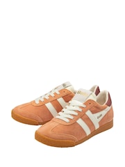 Gola Orange Ladies Elan Suede Lace-Up Trainers - Image 2 of 4
