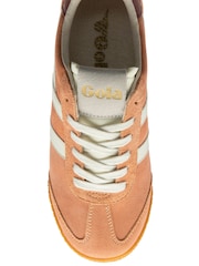 Gola Orange Ladies Elan Suede Lace-Up Trainers - Image 4 of 4