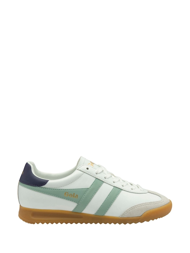 Gola White Ladies Torpedo Leather Lace-Up Trainers - Image 1 of 4