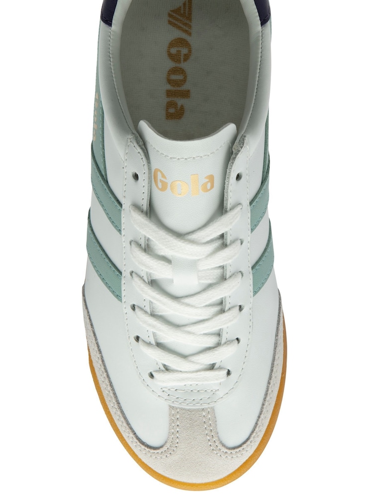 Gola White Ladies Torpedo Leather Lace-Up Trainers - Image 4 of 4
