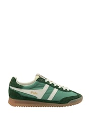 Gola Green Ladies Firefly Nylon Lace-Up Trainers - Image 1 of 4