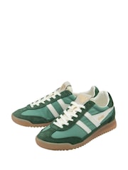 Gola Green Ladies Firefly Nylon Lace-Up Trainers - Image 2 of 4