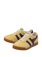 Gola Yellow Kids Elan Suede Lace-Up Trainers - Image 2 of 4