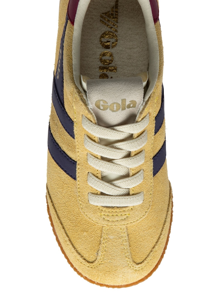 Gola Yellow Kids Elan Suede Lace-Up Trainers - Image 4 of 4