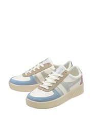 Gola White Ladies Grandslam Quadrant Lace-Up Trainers - Image 2 of 4