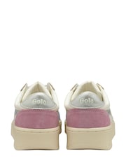 Gola White Ladies Grandslam Quadrant Lace-Up Trainers - Image 3 of 4