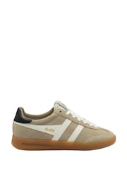 Gola Grey Ladies Cyclone Suede Lace-Up Trainers - Image 1 of 4