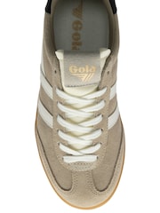Gola Grey Ladies Cyclone Suede Lace-Up Trainers - Image 4 of 4