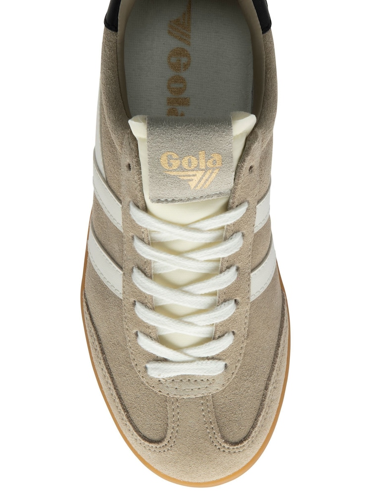 Gola Grey Ladies Cyclone Suede Lace-Up Trainers - Image 4 of 4
