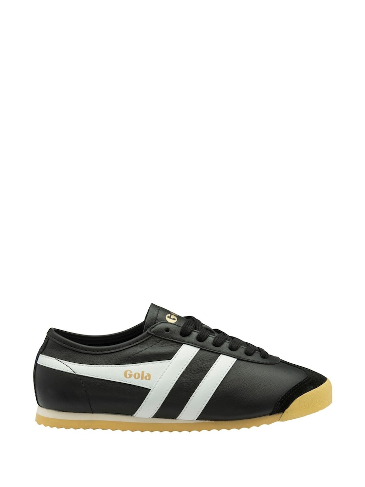 Gola Black Ladies Race Leather Lace-Up Trainers - Image 1 of 4