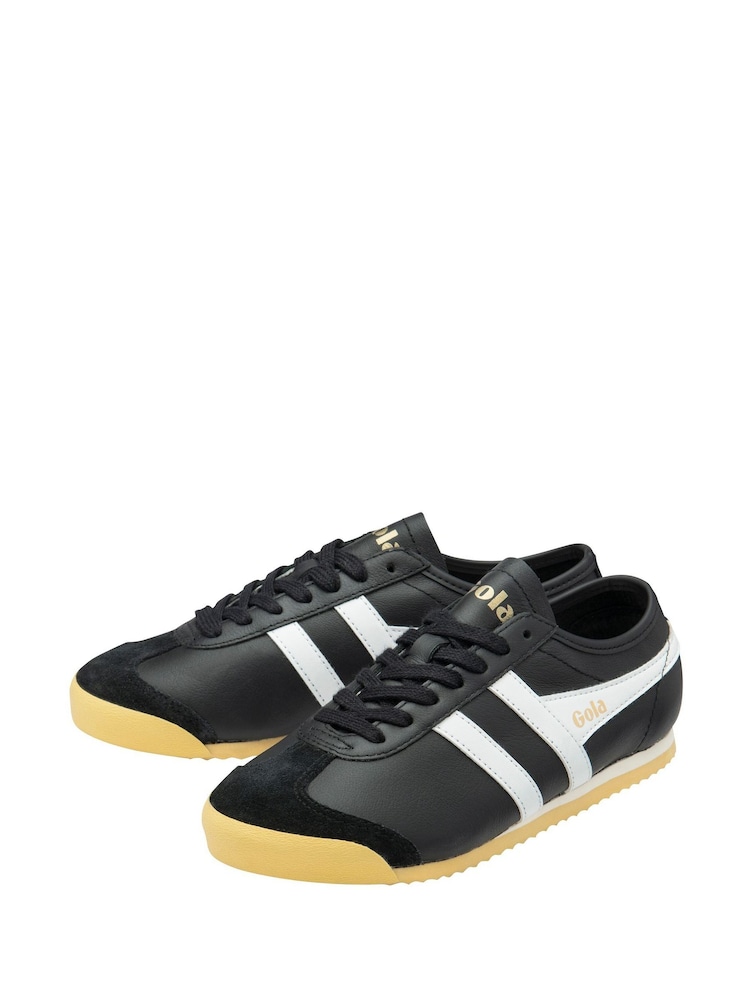 Gola Black Ladies Race Leather Lace-Up Trainers - Image 2 of 4