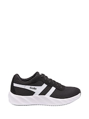 Gola Black Ladies Draken Mesh Lace-Up Running Trainers - Image 1 of 5