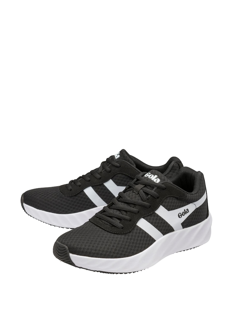 Gola Black Ladies Draken Mesh Lace-Up Running Trainers - Image 2 of 5