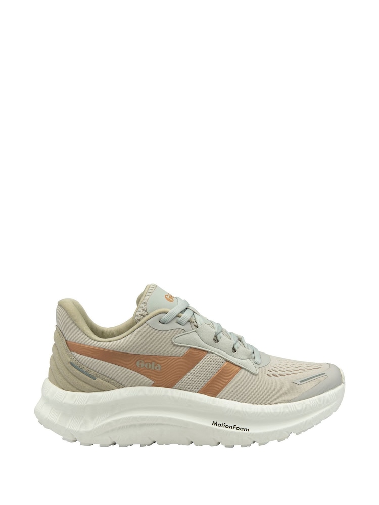 Gola White Ladies Veris Tempo Recycled Mesh Lace-Up Running Trainers - Image 1 of 2