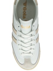Gola White Ladies Torpedo Mirror Leather Lace-Up Trainers - Image 4 of 4