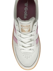 Gola White Ladies Grandslam Elite Leather Lace-Up Trainers - Image 4 of 4