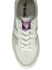 Gola White Ladies Grandslam Trident Lace-Up Trainers - Image 3 of 4