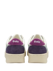 Gola White Ladies Grandslam Trident Lace-Up Trainers - Image 4 of 4