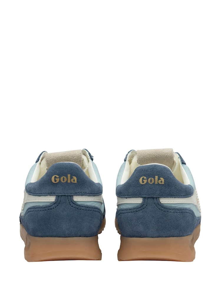 Gola Blue Ladies Firefly Nylon Lace-Up Trainers - Image 3 of 4
