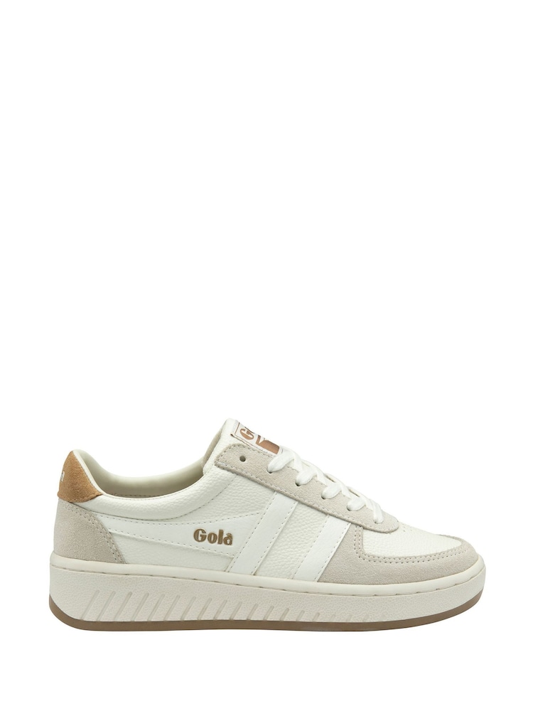 Gola White Ladies Grandslam '88 Lace-Up Trainers - Image 1 of 4