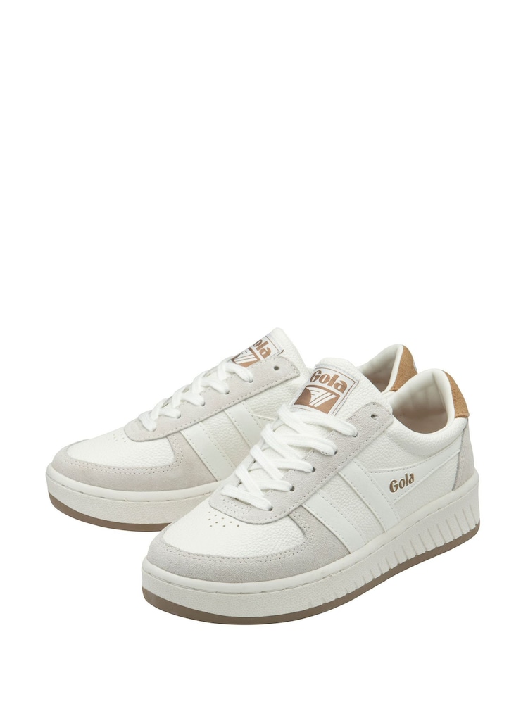 Gola White Ladies Grandslam '88 Lace-Up Trainers - Image 2 of 4
