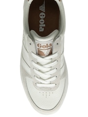 Gola White Ladies Grandslam '88 Lace-Up Trainers - Image 4 of 4