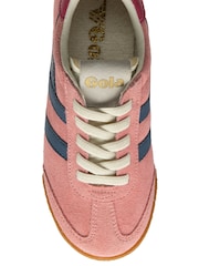 Gola Pink Kids Elan Suede Lace-Up Trainers - Image 4 of 4