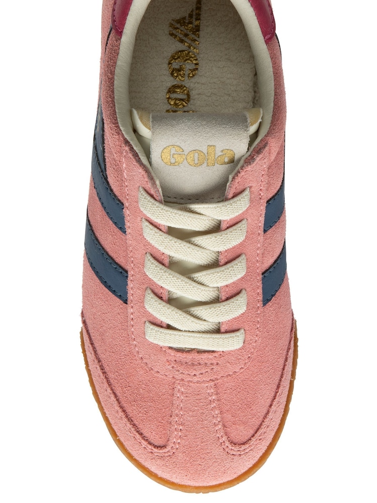 Gola Pink Kids Elan Suede Lace-Up Trainers - Image 4 of 4