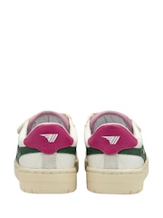 Gola White Gray Kids Falcon Strap PU Trainers - Image 3 of 4