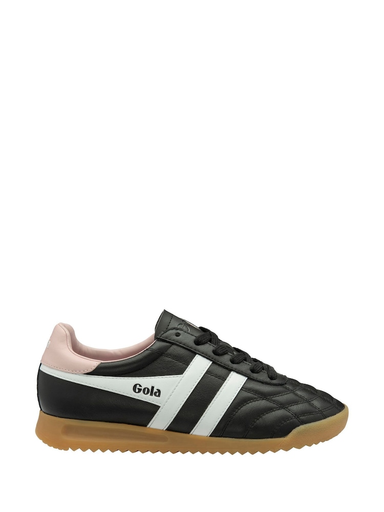 Черный - Gola Ladies Stadium Leather Lace-Up Trainers - Изображение 1 из 4