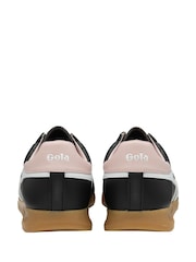 Черный - Gola Ladies Stadium Leather Lace-Up Trainers - Изображение 3 из 4