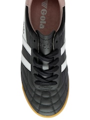 Черный - Gola Ladies Stadium Leather Lace-Up Trainers - Изображение 4 из 4