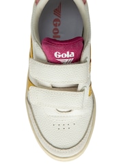 Gola White Kids Falcon Strap PU Trainers - Image 3 of 4