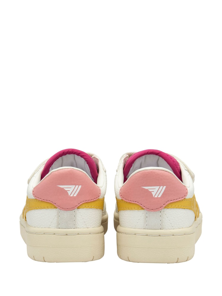 Gola White Kids Falcon Strap PU Trainers - Image 4 of 4