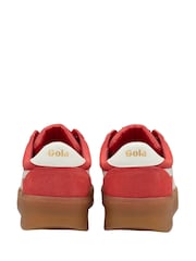 Оранжевый - Gola Ladies Grandslam Suede Lace-Up Trainers - Image 3 of 4