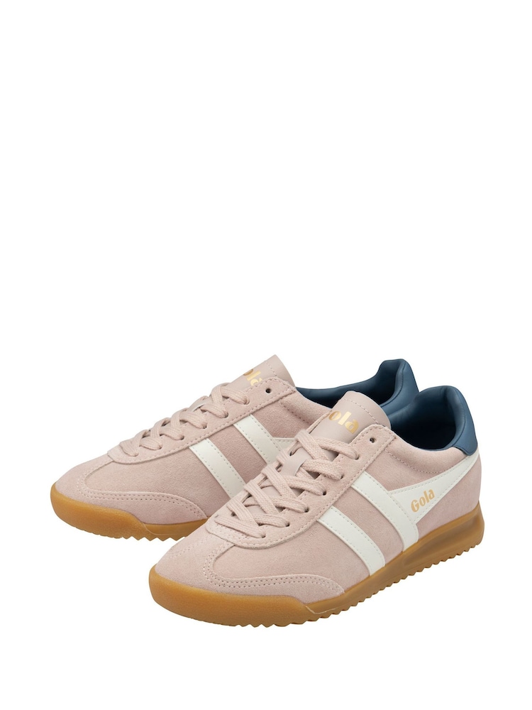 Gola Pink Ladies Torpedo Suede Lace-Up Trainers - Image 2 of 4 Gola Pink Ladies Torpedo Suede Lace-Up Trainers - Image 2 of 4
