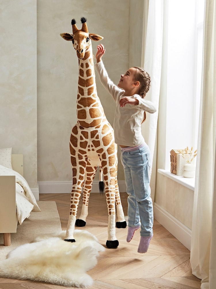 Cuddleco Yellow Medium Standing Giraffe Stuffed Animal - Image 2 of 6