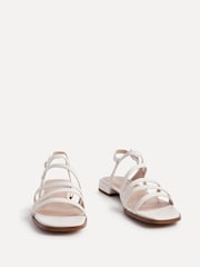 Linzi White Lucie Strappy Front Sandals With Mini Block Heels - Image 3 of 5