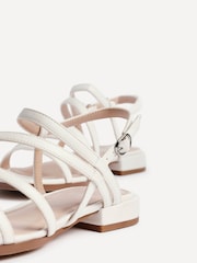 Linzi White Lucie Strappy Front Sandals With Mini Block Heels - Image 4 of 5