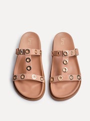 Linzi Pink Notice Studded Sandals - Image 4 of 5