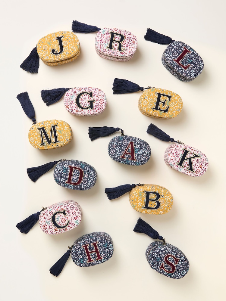 FatFace Multi Alphabet Floral Travel Jewellery Box - Image 1 of 3