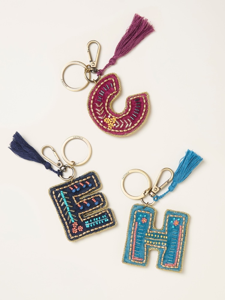 FatFace Multi Alphabet Beaded Bag Charm Keyring - Image 3 of 3
