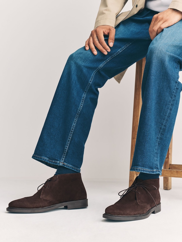 Brown Smart Suede Chukka Boots - Image 1 of 6
