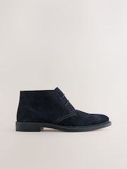 Navy Smart Suede Chukka Boots - Image 3 of 6