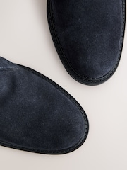 Navy Smart Suede Chukka Boots - Image 4 of 6