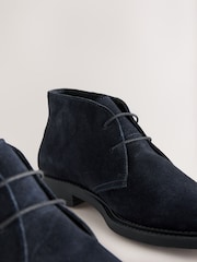 Navy Smart Suede Chukka Boots - Image 5 of 6