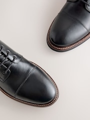 Black Toecap Leather Boots - Image 3 of 5