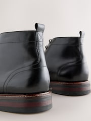 Black Toecap Leather Boots - Image 4 of 5