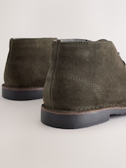 Dark Green Suede Desert Boots - Image 3 of 5